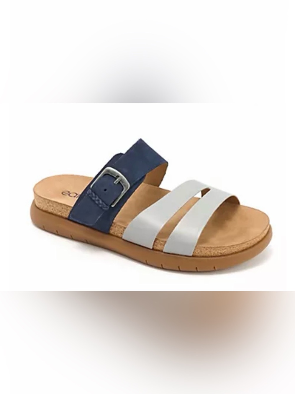 Earth Women’s Leather Adjustable Slide Sandals -Ayden Size 11M 
Blue/Gray